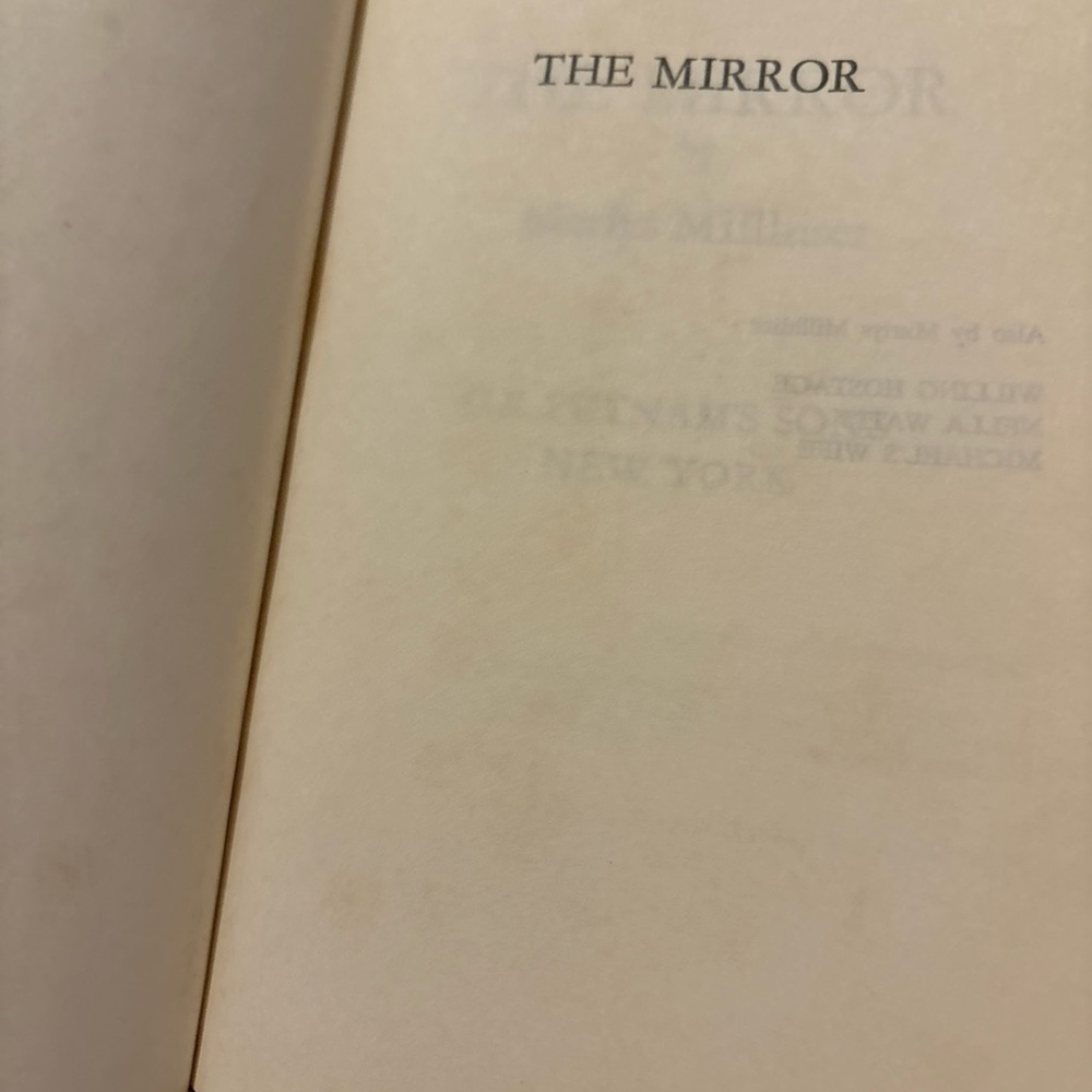The Mirror by Marlys Millhiser - 1978 Vintage Horror 1st Edition HC - No DJ - Picture 2 of 9